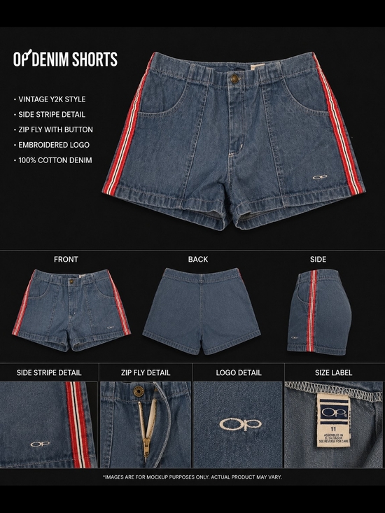 OP Pants - The OP Denim Shorts are your new go-to for effortless Y2K style Size 11